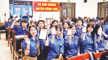 Đoàn Thanh niên xã Kim Chung là lực lượng nòng cốt của các Tổ chuyển đổi số cộng đồng tại địa phương. 