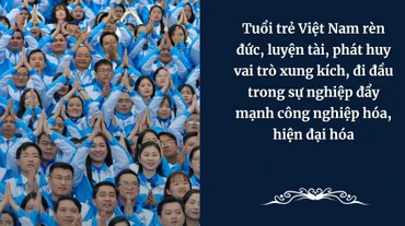 Tuổi trẻ Việt Nam rèn đức, luyện tài, phát huy vai trò xung kích, đi đầu trong sự nghiệp đẩy mạnh công nghiệp hóa, hiện đại hóa