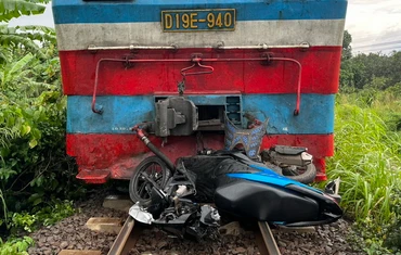 Hiện trường vụ tai nạn.