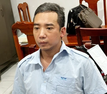 Nghi can Trần Hữu Sơn bị bắt giữ.