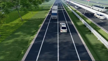 Phối cảnh một đoạn đường Vành đai 4-Vùng Thủ đô.