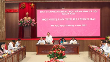 Quang cảnh hội nghị chiều 28/4.