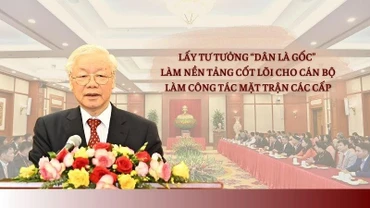 Tổng Bí thư Nguyễn Phú Trọng phát biểu tại buổi gặp mặt. (Ảnh: ĐĂNG KHOA)