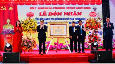 Đón nhận Di tích Quốc gia Đền thờ Phạm Thượng Quận.