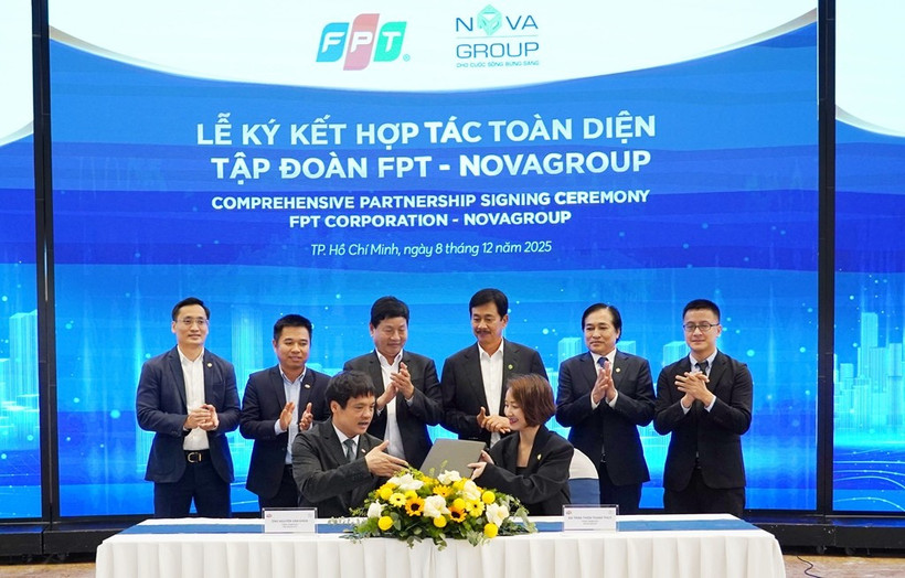 Tập đoàn FPT và NovaGroup ký kết hợp tác chiến lược toàn diện trong công tác chuyển đổi số.