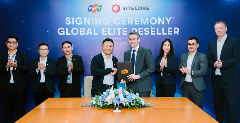 Lễ ký kết nâng tầm quan hệ hợp tác giữa FPT và Sitecore.