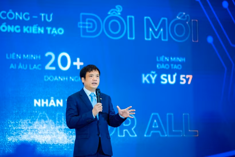 Ông Nguyễn Văn Khoa - Tổng giám đốc FPT: phát biểu tại Ngày hội Đổi mới sáng tạo quốc gia năm 2025.
