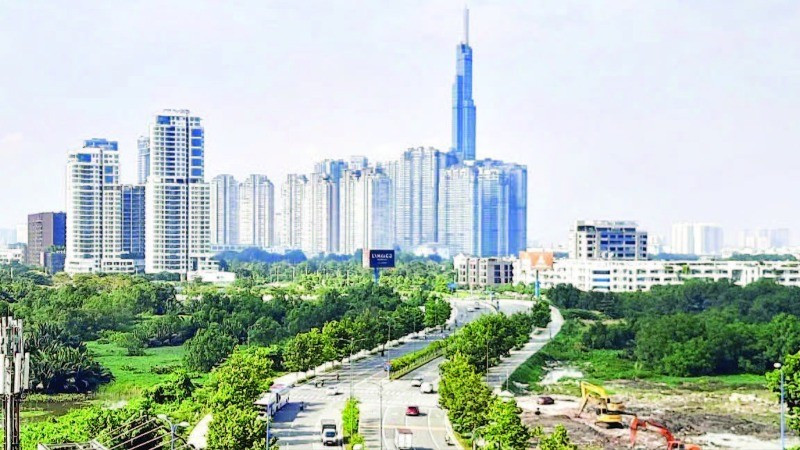 Một góc đô thị Thành phố Hồ Chí Minh.