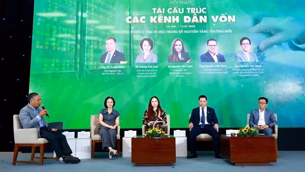 Toàn cảnh hội thảo Tái cấu trúc các kênh dẫn vốn.