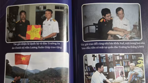 Hình ảnh tác giả trong những lần đi tác nghiệp trên khắp mọi miền Tổ quốc được giới thiệu trong cuốn sách.