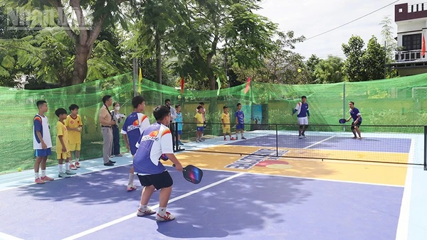 Công trình đáp ứng nhu cầu rèn luyện của thanh niên, người dân trong khu vực.