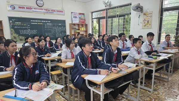 Học sinh Trường THCS Trần Mai Ninh, tỉnh Thanh Hóa.