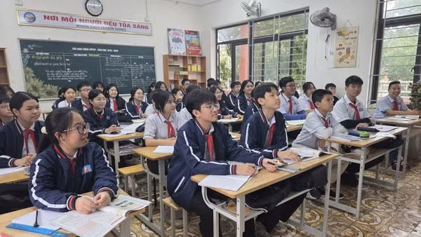 Học sinh Trường THCS Trần Mai Ninh, tỉnh Thanh Hóa.