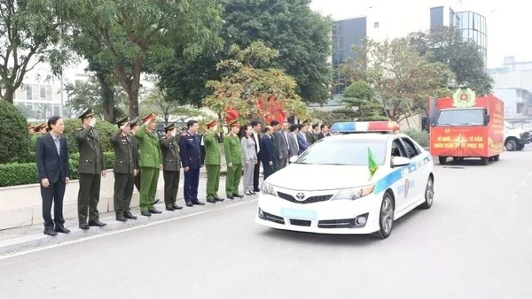 Công an tỉnh Thanh Hóa ra quân thực hiện cao điểm tấn công, trấn áp tội phạm. 