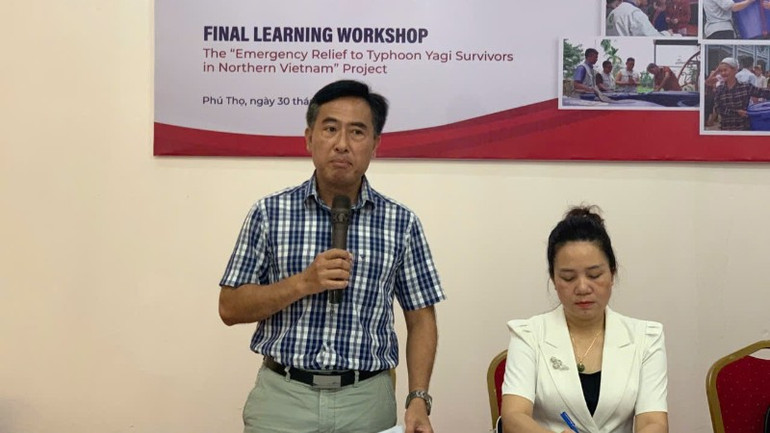 Ông Phạm Quang Tú, Phó Giám đốc quốc gia Oxfam tại Việt Nam phát biểu tại Hội nghị. (Ảnh: THANH TRÀ) ong-tu-7756.jpg