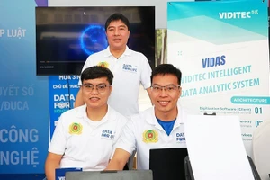 Các thành viên Viditec giới thiệu giải pháp Vidas tại Ngày hội Khởi nghiệp đổi mới sáng tạo (TECHFEST Việt Nam 2025) diễn ra ở Hà Nội giữa tháng 12/2025.