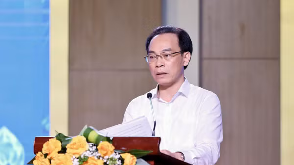 Bộ trưởng Giáo dục và Đào tạo Hoàng Minh Sơn phát biểu tại Hội nghị Giám đốc Sở Giáo dục và Đào tạo năm 2026. (Ảnh: NGUYỄN MẠNH)