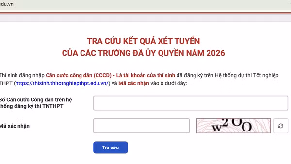 Trang tra cứu kết quả xét tuyển nhóm trường miền bắc đã mở 