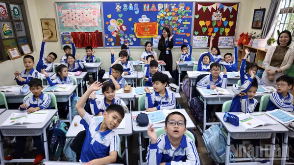 Trong giờ học tại Trường tiểu học Đoàn Thị Điểm - Hà Nội. (Ảnh: ĐẠI THẮNG)