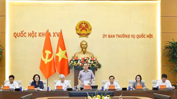 Chủ tịch Quốc hội Trần Thanh Mẫn phát biểu tại hội nghị. (Ảnh: TTXVN)