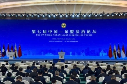 Đại diện các nước tham dự Diễn đàn. (Ảnh: Hội Luật gia Việt Nam)