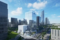 Phối cảnh dự án Tổ hợp không gian sáng tạo CMC - CCS Hà Nội.