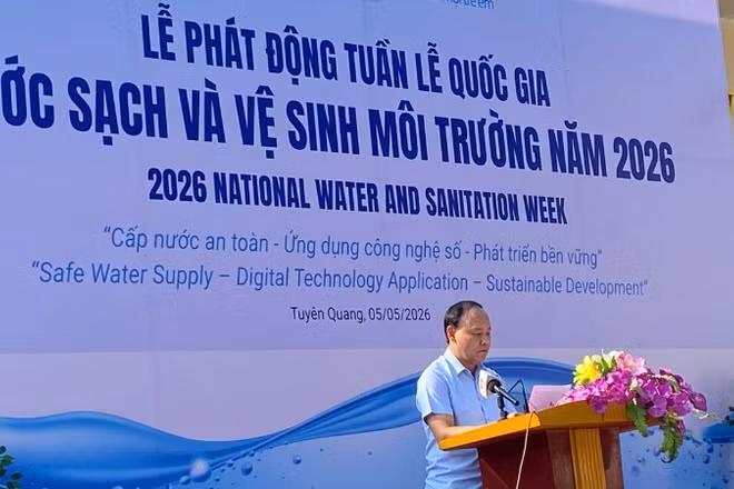 Lãnh đạo Cục Quản lý và Xây dựng công trình thủy lợi phát động Tuần lễ quốc gia nước sạch và vệ sinh môi trường năm 2026.