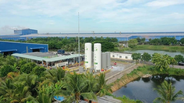 Mô hình tích hợp trạm cấp khí CNG-LNG tại Nhà máy Gạch men Hà Thanh, Đồng Tháp.