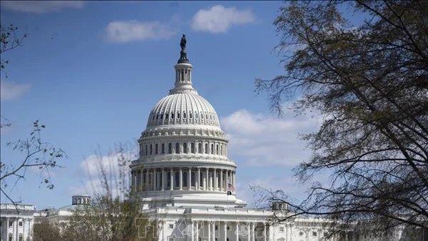 Tòa nhà Quốc hội Mỹ tại Washington, D.C. (Ảnh: THX/TTXVN)