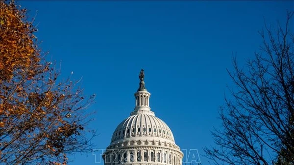 Tòa nhà Quốc hội Mỹ tại Washington, D.C. (Ảnh: THX/TTXVN)