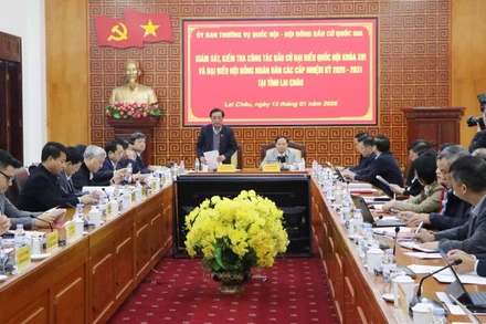 Đoàn công tác của Ủy ban Thường vụ Quốc hội, Hội đồng bầu cử quốc gia làm việc với tỉnh Lai Châu.