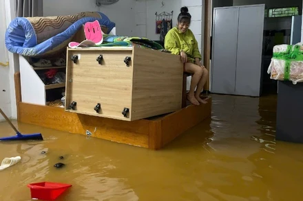 Mưa lớn gây ngập úng cục bộ nhiều nơi ở Lai Châu.