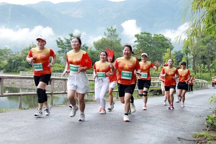 Hơn 500 vận động viên đến từ nhiều địa phương trong cả nước tham gia giải chạy.