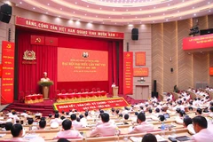 Toàn cảnh Phiên trù bị Đại hội đại biểu Đảng bộ Công an Trung ương lần thứ VIII, nhiệm kỳ 2025-2030.
