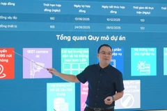 Đại diện nhà thầu báo cáo tiến độ dự án.