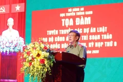 Cục trưởng Truyền thông Công an nhân dân, Thiếu tướng Đỗ Triệu Phong phát biểu khai mạc tọa đàm.