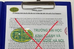 Văn bản giả mạo chương trình du học của trường Đại học Kinh doanh và Công nghệ Hà Nội