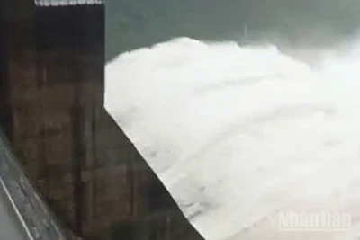 Thủy điện Sông Tranh 2 xả lũ vào trưa 26/10.