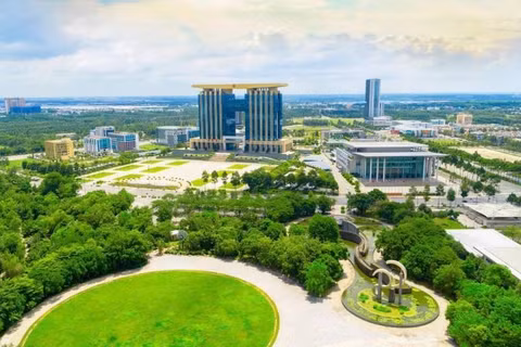Một góc trung tâm Đô thị Khoa học công nghệ bắc Thành phố Hồ Chí Minh ở phường Bình Dương, Thành phố Hồ Chí Minh. 