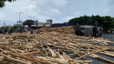 Hiện trường vụ tai nạn.