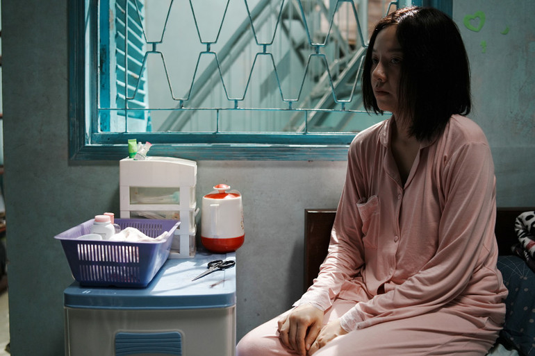 Diễn viên Băng Di trong một cảnh quay. cucvang-bangdi.jpg