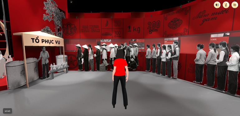 Rommene på den digitale utstillingen presenteres visuelt og følelsesmessig. tl-khonggian.png