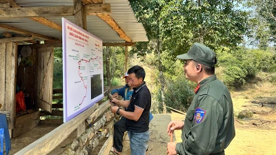 Công tác khảo sát tuyến đường leo núi đã được ban tổ chức chuẩn bị kỹ lưỡng.