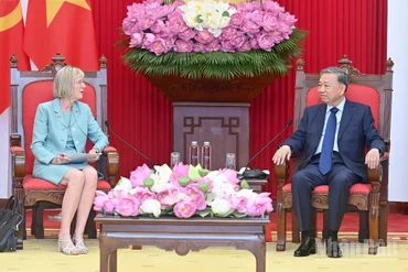 Tổng Bí thư Tô Lâm tiếp Đại sứ Australia Gillian Bird nhân dịp bắt đầu nhiệm kỳ tại Việt Nam. (Ảnh: ĐĂNG KHOA)