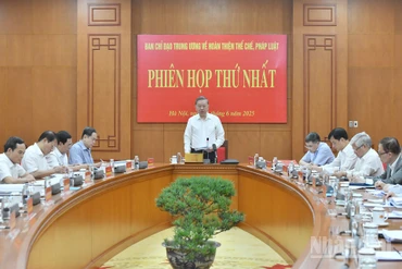 Tổng Bí thư Tô Lâm phát biểu chỉ đạo Phiên họp thứ nhất của Ban Chỉ đạo Trung ương về hoàn thiện thể chế, pháp luật.