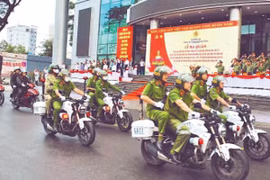 Công an thành phố Đà Nẵng ra quân cao điểm.