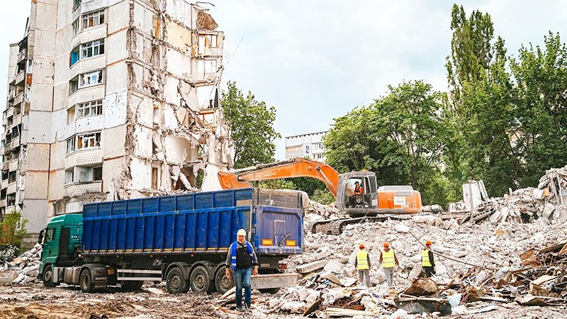 Nhiều thành phố tại Ukraine bị thiệt hại nặng do xung đột. Ảnh: GETTY IMAGES