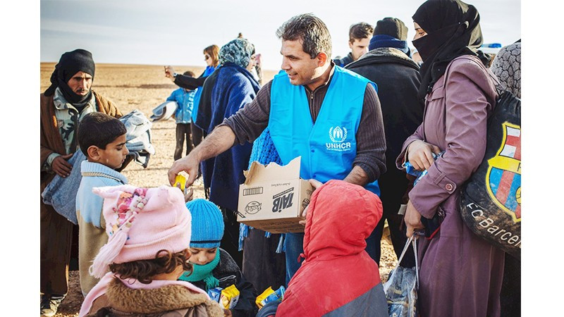 Một hoạt động viện trợ nhân đạo của LHQ tại Afghanistan. Ảnh: DOHA NEWS