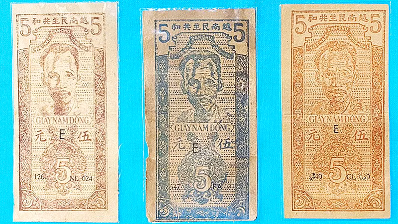 Giấy bạc của nước Việt Nam Dân chủ Cộng hòa.