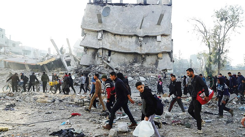 Ít nhất 1.500 gia đình tại Gaza đã phải di dời sau lệnh sơ tán của Isarel. Ảnh: CNN